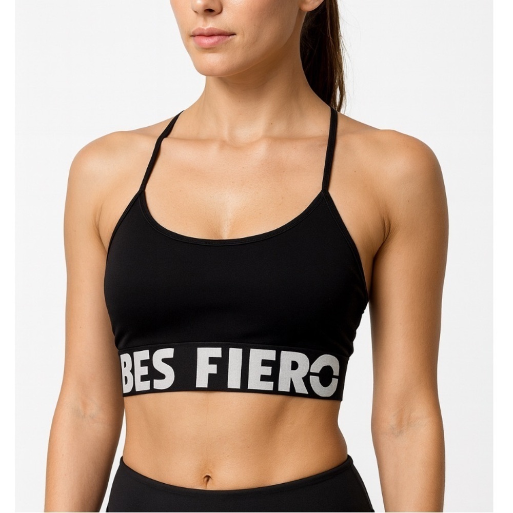Black Sports Bra by H&M be fierce black/white SZ M